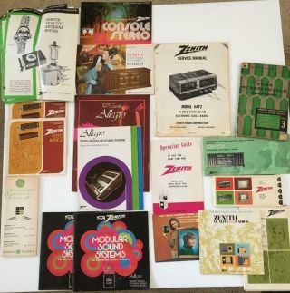 Zenith Employee Estate Find Stereo Sales Brochures B&w & Color Tvs Tube Sub Book