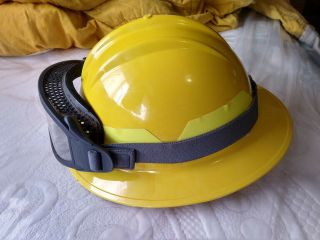 Bullard Wildland Firefighter Helmet W/ Goggles Adjustable Strap Yellow Usa