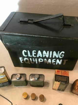 WW2 Vintage Gun Cleaning Kit in a M1909 Ammo Box 2