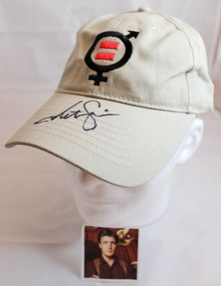 Equality Now Hat,  Signed By Nathan Filliion As " Mal ",  Star Of Firefly & Serenity