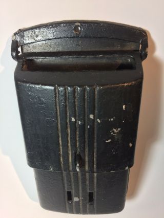 Vintage Black Painted Aluminum Lockable Wall Mount Mailbox from 1930s Apartment 3