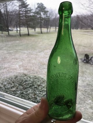 John Stanton Troy Ny Green Beer Bottle