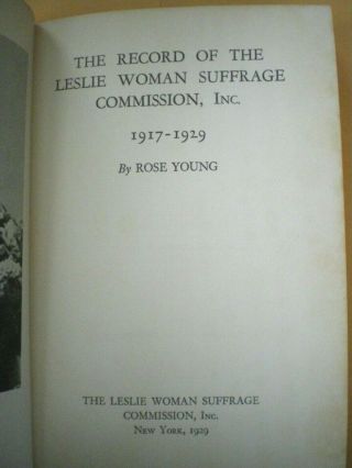 SUFFRAGE BOOK - RECORD OF THE LESLIE SUFFRAGE COMM.  VOTES FOR WOMEN CARRIE CATT 3