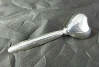 Vintage Mexican Solid Sterling Silver Baby Rattle