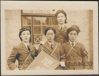 S9 Wwii Japanese Army Photo Shamisen Entertainment Women In China Battlefield