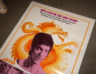 Vintage MOVIE POSTER 27x41 RETURN OF THE DRAGON 1974 Bruce Lee,  Kung Fu 2