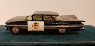Vintage Corgi 1959 Chevrolet Impala State Patrol Car Black 4 Inches Long