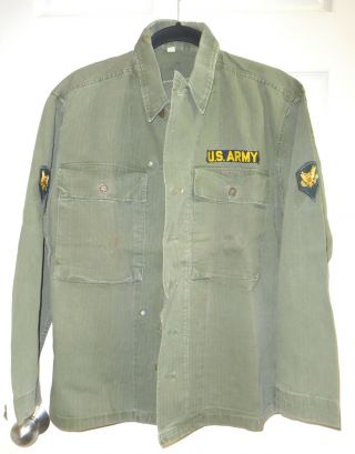 U.  S.  Army Wwii Hbt Shirt - Size 36r