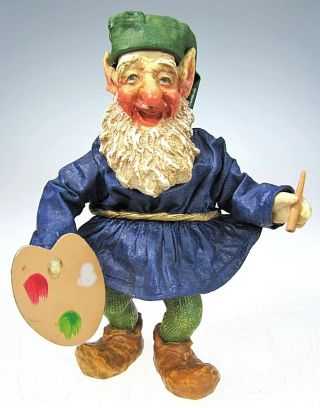 Clothtique By Possible Dreams Vtg 1988 Elf Gnome Santa’s Helper Toy Painter