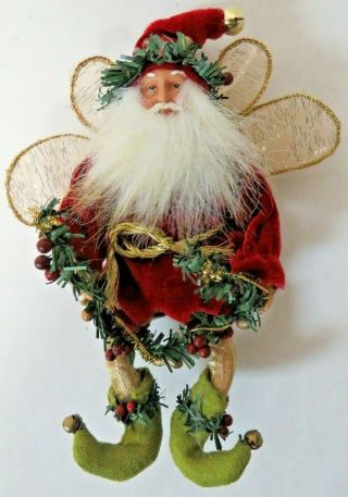 Vintage Mark Roberts Posable Small Santa Fairy 8 " Tall