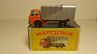 Vintage Lesney Matchbox 7c Refuse Truck Garbage Truck Issue 1966