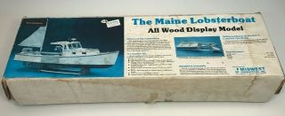 Vtg Midwest Products 953 The Maine Lobsterboat All Wood Display Model -