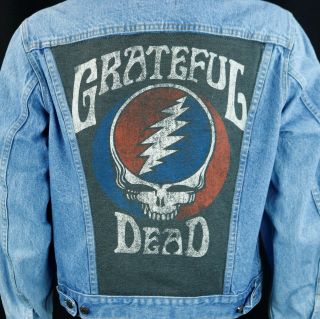 Grateful Dead Levis Denim Jacket Blue Jean Made In Usa Vintage 44l Mens Medium