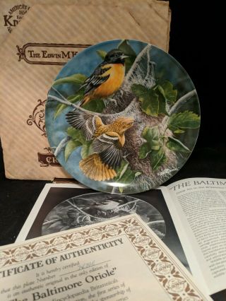 " The Baltimore Oriole " Limited Edition Plate By Kevin Daniel,  Bird Lovers Gift