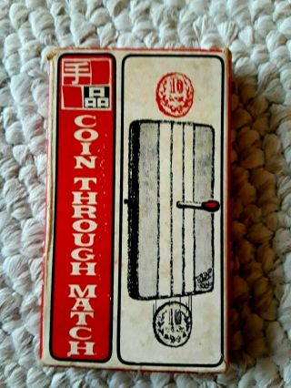 Vintage Tenyo,  Coin Through Match,  Magic Trick,  Made In Japan