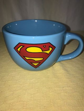 Large Superman Ceramic Coffee Soup Mug Cup 2012 Dc Comics 22 Oz Euc