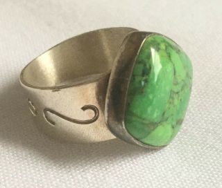 Jay King Dtr 925 Sterling Silver Mojave Green Turquoise Ring Size 6