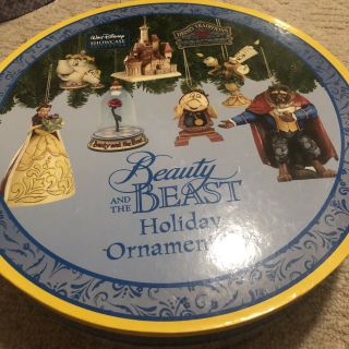 Jim Shore Disney Traditions Beauty And The Beast Holiday Ornament Set