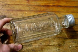 J.  R.  Watkins Co.  Antique Medicine Glass Bottle With Aluminum Cap Medical Doctor