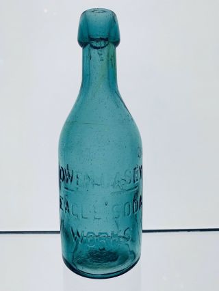 Western Blob Top Green Soda Water Bottle