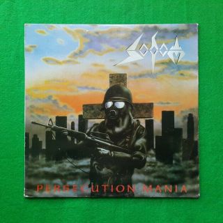 Sodom ‎ - Persecution Mania Korea Lp Vinyl Record Unique Monochrome Back Cvr Ex -