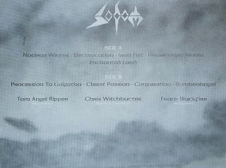 Sodom ‎ - Persecution Mania korea lp vinyl record Unique Monochrome Back Cvr EX - 3