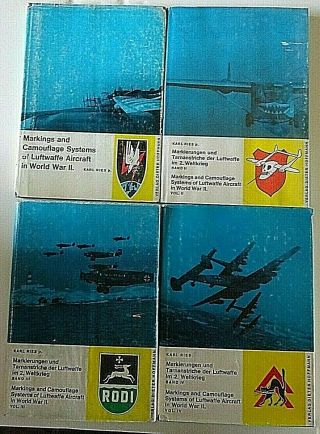 Markings And Camouflage Systems Of Luftwaffe Aircraft Karl Reis All 4 Volumes