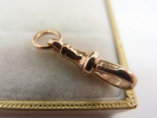 26mm Stamped Jg & S Antique Victorian 9ct Gold Dog Clip,  9ct Jump Ring 2g