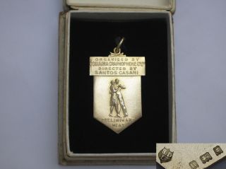 Very Rare Cased Sterling Silver/gold Gilt Ballroom Dancing Medal 1929 London.