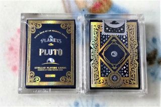 1 Deck The Planets Pluto Mini Playing Cards Foil In Acrylic Case - S1030495592 - Usa