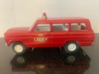 Vintage Mini Tonka Fire Chief Jeep Pressed Steel Toy
