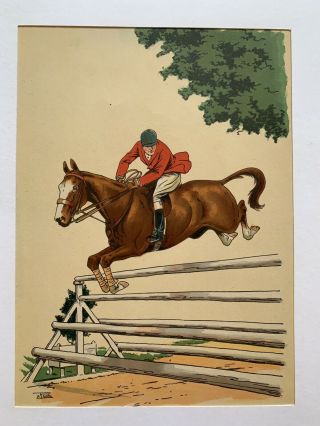 Le Rallic Horse Jump 1,  Signed Print