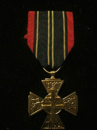 French Medal: Resistance Cross Volunteers Ww2 1939 1945 Lorraine Cross
