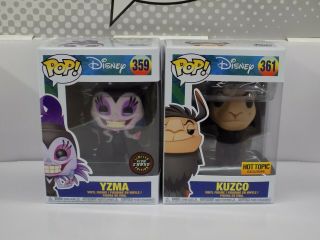 Funko Pop Disney Emperors Groove Yzma Glow Chase 359 & Ht Kuzco Llama 361