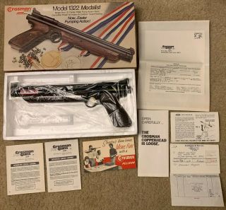 Vintage Crosman Model 1322 Medalist 22 Cal.  Box & Manuals Bb Gun
