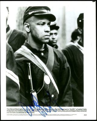 Denzel Washington Actor Vintage Signed 8 X 10 Photograph Psa/dna