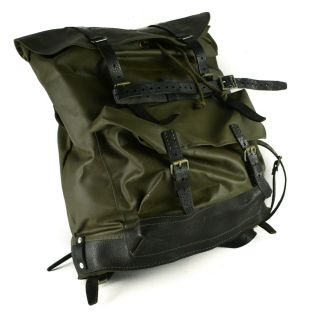 1984 Swiss Army Military Waterproof Backpack Rucksack Rubberized Olive Vintage