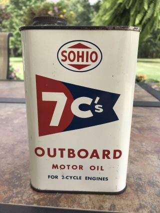 Sohio 7c’s 1 Quart Outboard Motor Oil Can