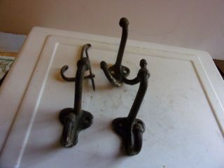 Metal Hooks 3 And One Wire Hook Vintage