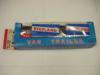 Japan ‘overland Freight Service’ Friction Toy Truck With Xtra Trailer W/box
