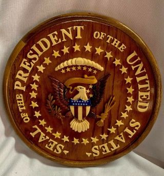 Seal Of The President Of The United States Wood Wall Plaque Hanging Presidential