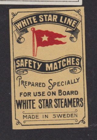 Ae Old Matchbox Label Sweden Cdcdc27 White Star Line