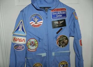 Youth 16 Us Space Camp Flight Suit Jumpsuit Overall Huntsville Al Nasa Patches