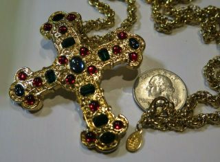 Princess Michaela Von Habsburg Mvh Crown Jewels Cross Pendant Chain Necklace