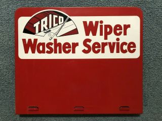 Vintage Trico Windshield Wiper Service Display Gas Station Oil Metal Sign