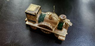 Collectable Estee Lauder Perfume Train Car Miniature With Rhinestones
