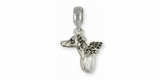Italian Greyhound Angel Charm Slide Jewelry Sterling Silver Handmade Ig Charm Sl