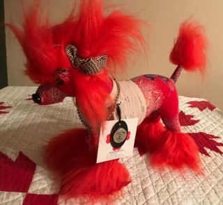 Fuzzy Nation Chinese Crested In Flambe Betsey J Limited Edition No Longer Made