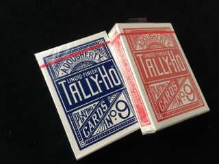 Two Decks Tally - Ho Fan Back Playing Cards - Cincinnati Ohio Uspc