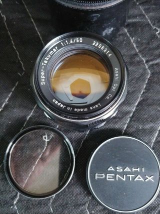 Vintage Asahi Pentax - Takumar 50mm F1.  4 Prime Lens 2